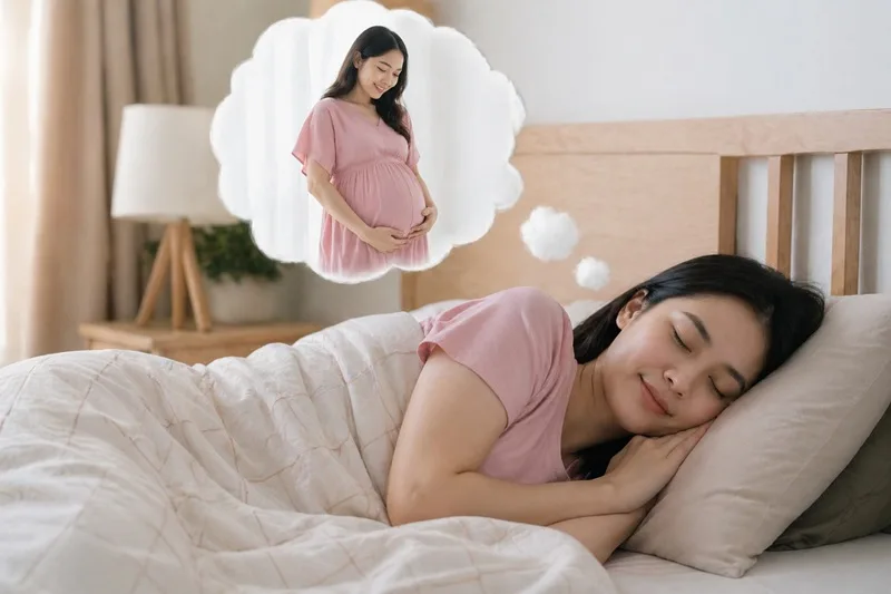 mo thay minh co bau khi chua chong diem bao gi tot hay xau